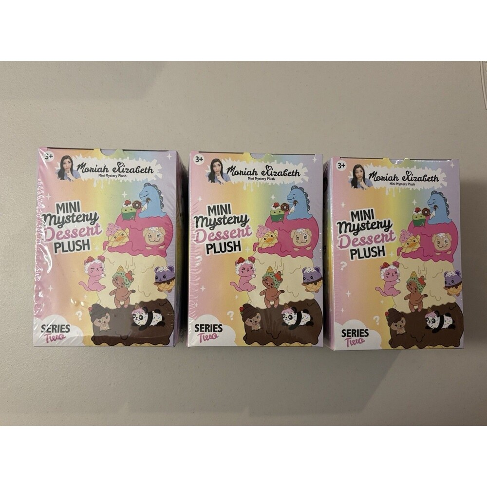 Moriah Elizabeth Series 2 Mini Mystery 6" Dessert Plush Lot of 3